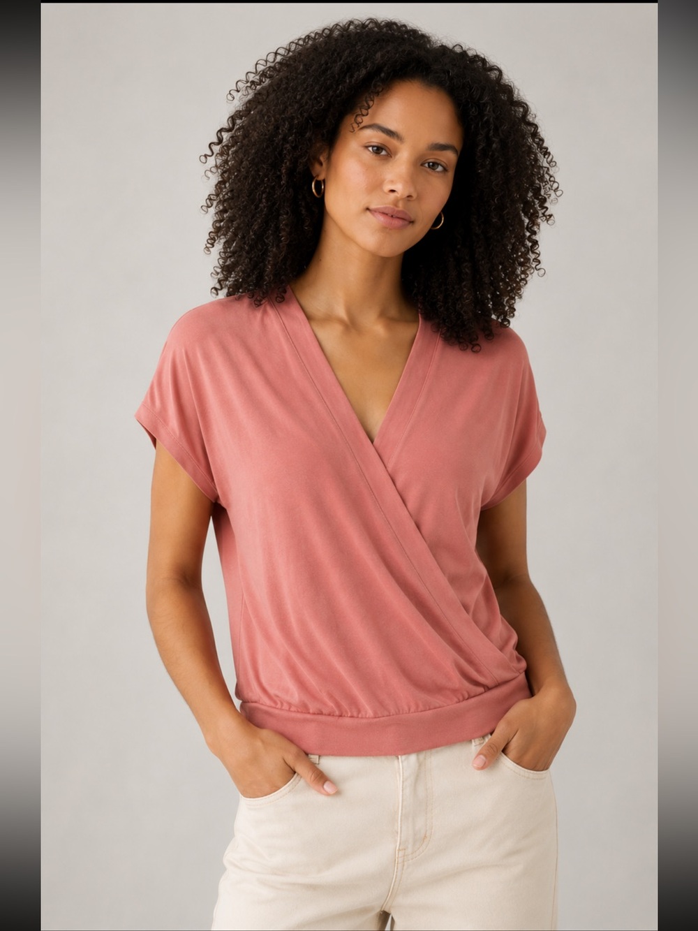 Anthropologie faux wrap blouse